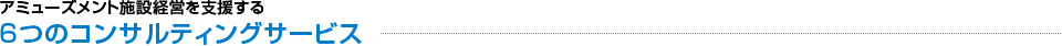 6つのコンサルティングサービス